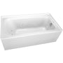 Plus A 60" x 32" Alcove 8 Jet Whirlpool Bath Tub with Skirt, Right Hand Drain and Right Hand Pump