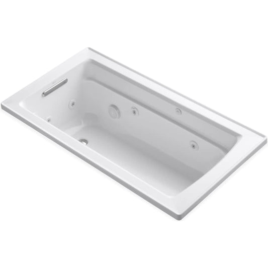 Archer Collection 60" Drop In Jetted Whirlpool Bath Tub with Reversible Drain