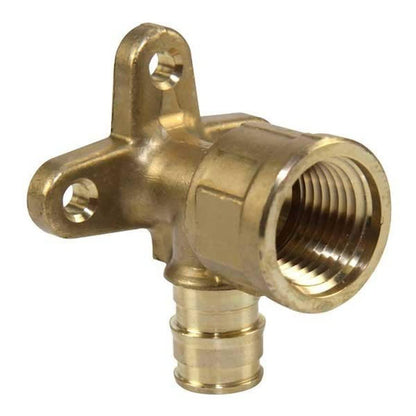 Drop Ear 90 deg Elbow, 1/2 in, Expansion PEX x FNPT, Brass