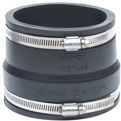 Transition Coupling, 4 in, Ductile Iron/AC x Cast Iron/Plastic, Flexible PVC