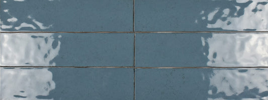 MAIOLICA CRACKLED 3”X12” Blue Steel