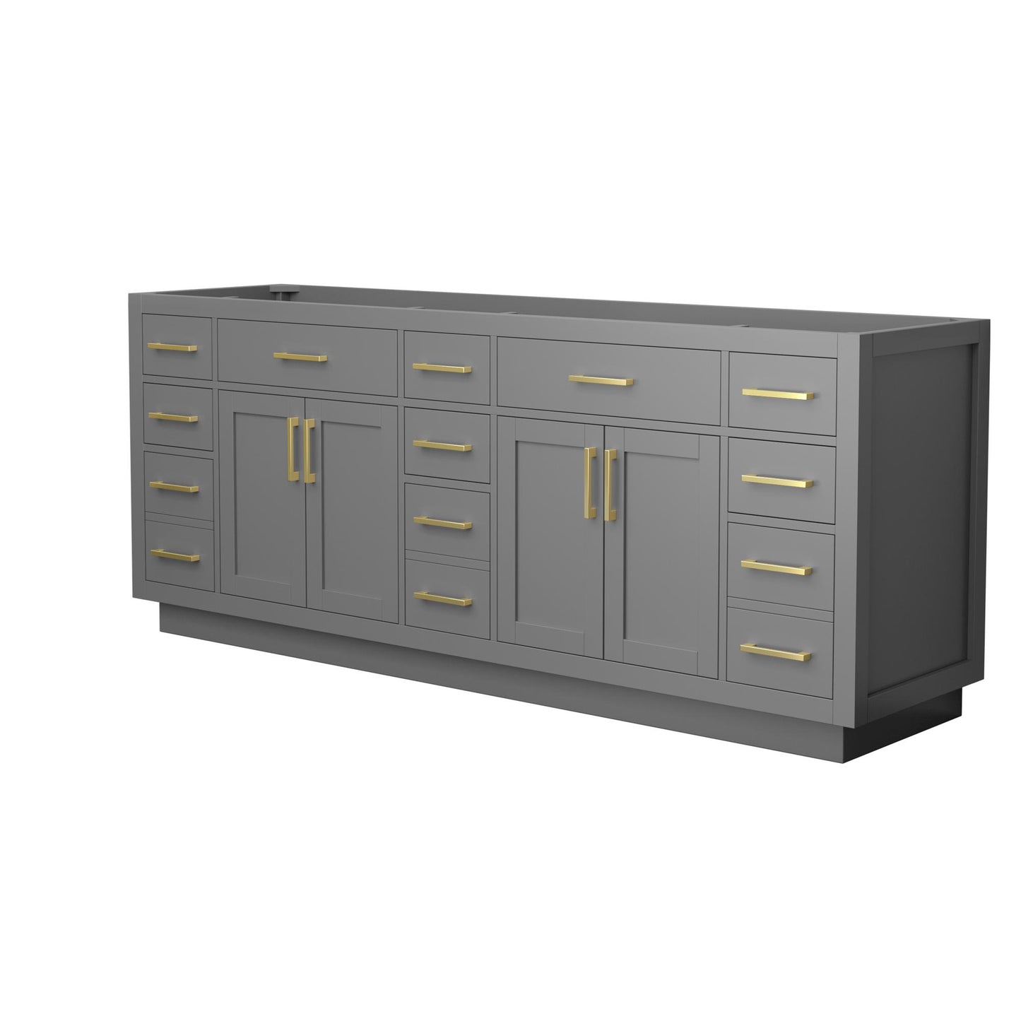 Beckett Double Bathroom Vanity with Toe Kick - 83W x 34.25H x 21.5D