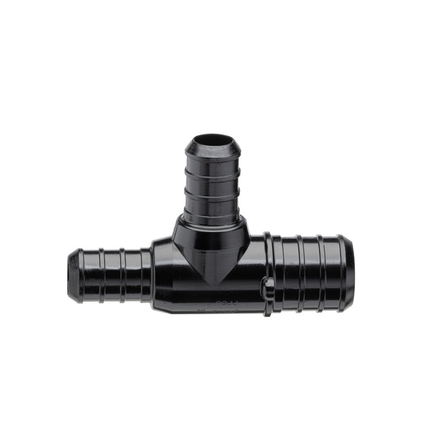 QickSert CR® Tee, 3/4 x 1/2 x 1/2 in, Crimp PEX, Poly