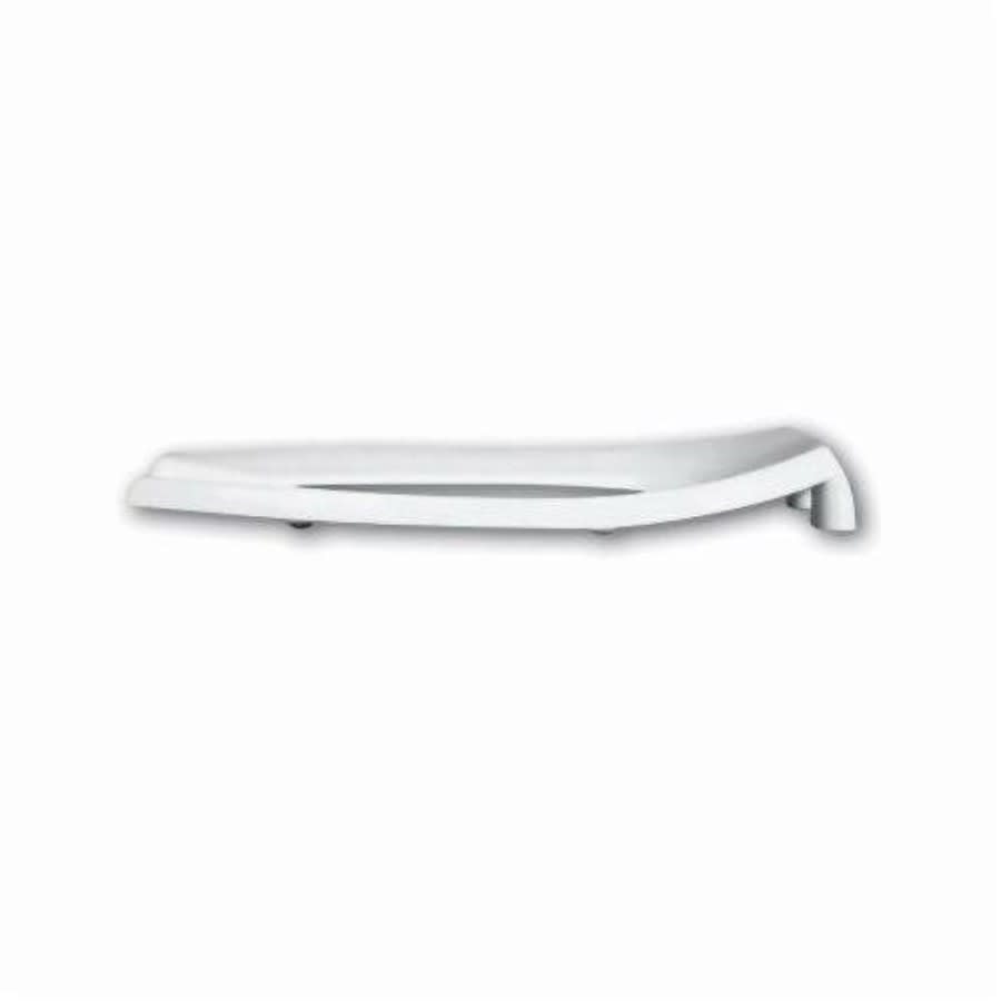 Toilet Seat, Elongated Bowl, Open Front, Less Cover, Plastic, White