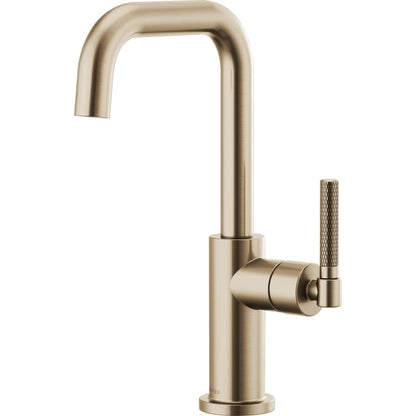 Litze Single Handle Square Arc Bar Faucet with Knurled Handle - Limited Lifetime Warranty