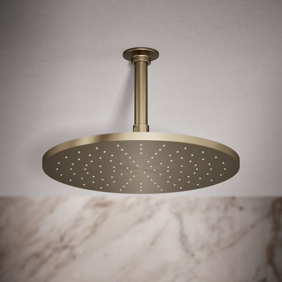 Contemporary Round 12" Single Function 2.5 GPM Rainhead with MasterClean Sprayface and Katalyst Air-Induction Technology