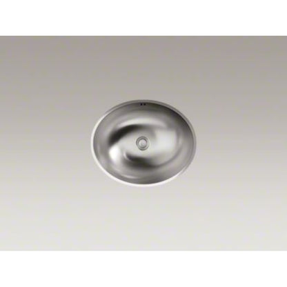 Bachata 17-1/8" Luster Stainless Steel Drop-in / Undermount Bathroom Sink With Overflow