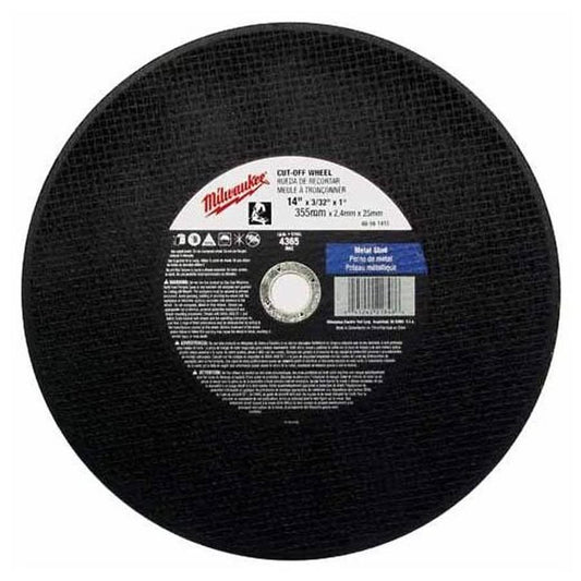 Cut-Off Wheel, 14 in Dia, 3/32 in THK, Aluminum Oxide