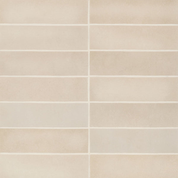 Makoto 2.5" x 10" Matte Ceramic Wall Tile in Tatami Beige