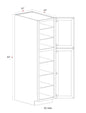 Pantry Cabinet - 18"W x 84"H x 24"D - 2D