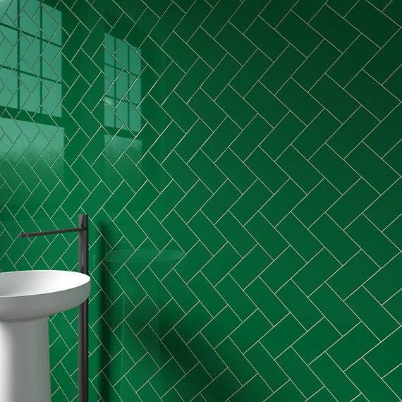 Color Wheel Classic Emerald Square 6X6 Glossy