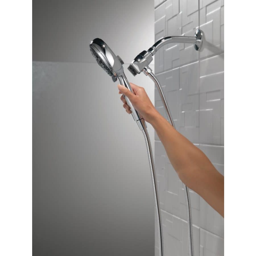 Universal Showering 1.75 GPM Multi Function Hand Shower Package with SureDock Integrated Shower Arm holder - Limited Lifetime Warranty