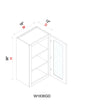 Wall Cabinet - 18"W x 36"H x 12"D Glass Door Only