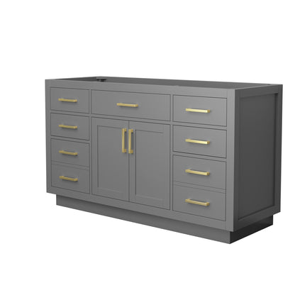 Beckett Single Bathroom Vanity with Toe Kick - 59W x 34.25H x 21.5D