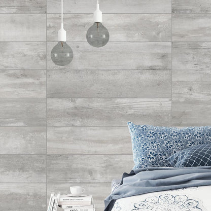 Alaskan Powder Light Gray 8 in. x 36 in. Matte Porcelain Floor and Wall Tile (13.6 sq. ft./Case)