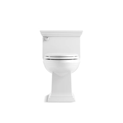 Memoirs 1.28 GPF Compact Elongated One-Piece Comfort Height Toilet with AquaPiston and Glenbury Quiet-Close Seat Included