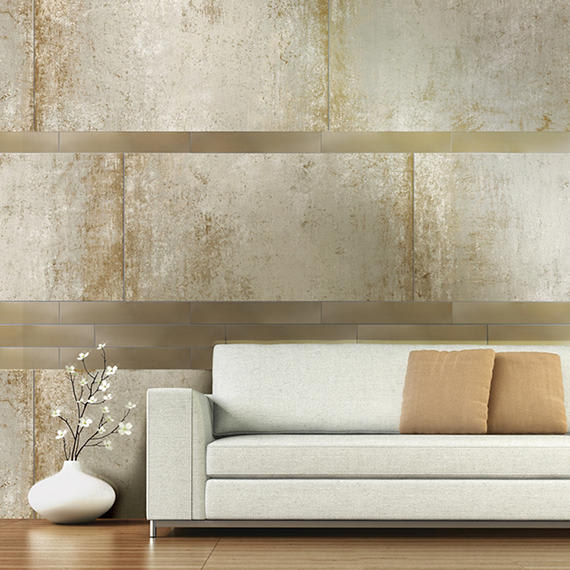SlimLite Alloy Effects Distressed Zinc Rectangle, Distressed Zinc 39X59 Satin