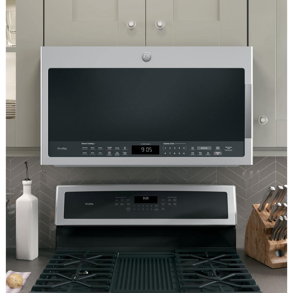 Profile 2.1 cu. ft. Over the Range Microwave in Stainless Steel with Sensor Cooking