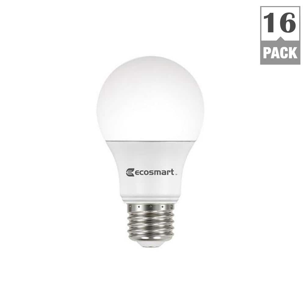 EcoSmart 60-Watt Equivalent A19 Dimmable Energy Star LED Light Bulb in Bright White (8-Pack)