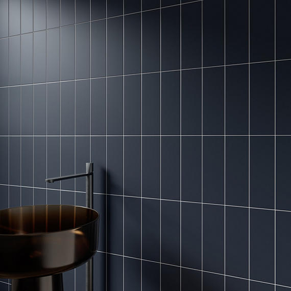 Color Wheel Linear Matte Navy Rectangle 4X8 Matte
