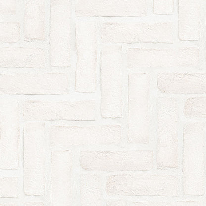 Alpine White Clay Brick Herringbone 2..5