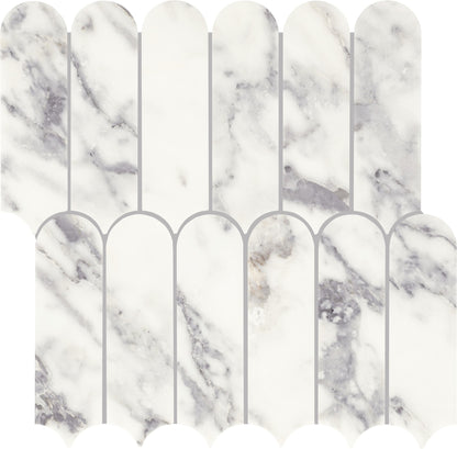 Eclessia Marble Arabescato Argento Circle 6X6 Polished
