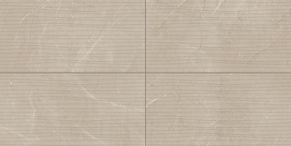 Perpetuo Elegant Beige Rectangle, Wave 12X24 Satin