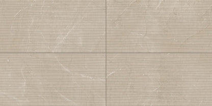 Perpetuo Elegant Beige Rectangle, Wave 12X24 Satin
