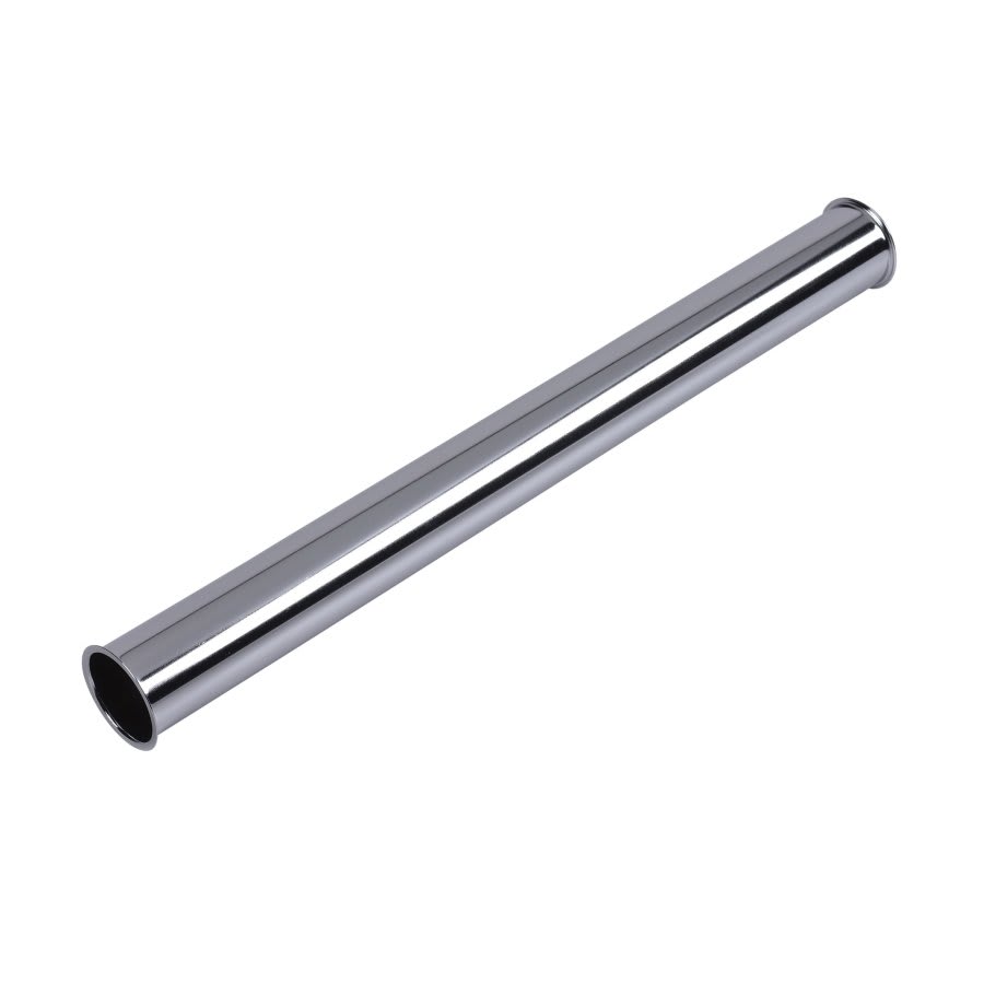 Tubular Tailpiece, 1-1/2 in, Flange, 20 ga, Chrome
