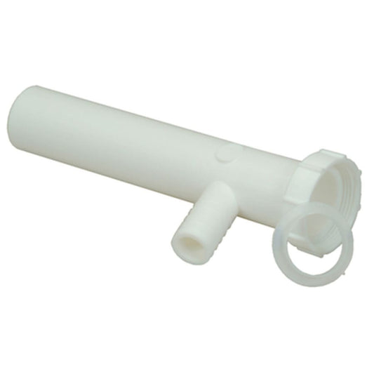 1-1/2" x 8" Plastic Direct Connect Branch Tailpiece with 7/8" OD Branch Connection