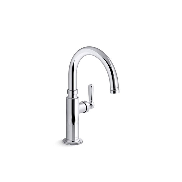 Edalyn™ by Studio McGee Bar Faucet, Deck Mount, 1 Lever Handle, 1-Hole, Polished Chrome