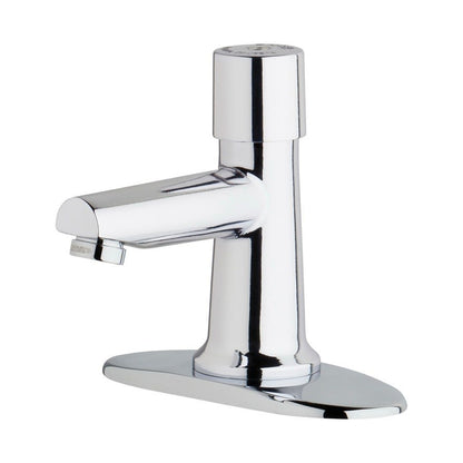 Metering Lavatory Faucet, ADA, 1 Handle, 2-Hole, 0.5 gpm, Polished Chrome