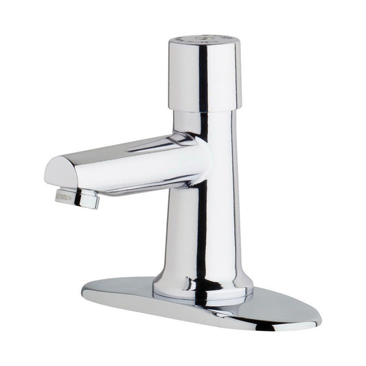 Metering Lavatory Faucet, ADA, 1 Handle, 2-Hole, 0.5 gpm, Polished Chrome