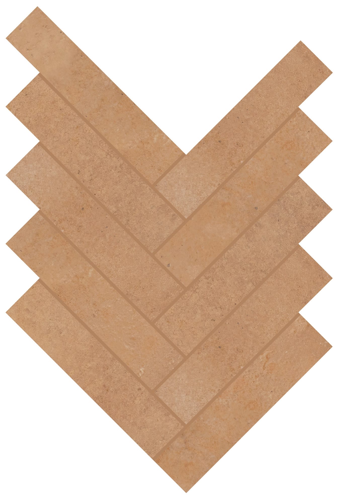 Rekindle Terracotta Herringbone 2X6 Matte