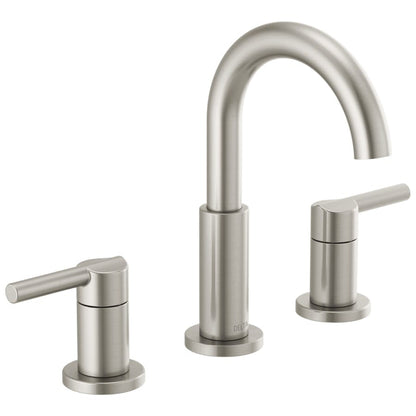 Nicoli 1.2 GPM Widespread Bathroom Faucet with Push Pop-Up Drain Assembly