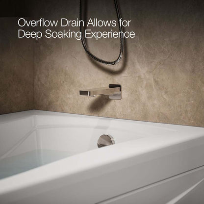 Mariposa 6 Foot Three Wall Alcove Soaking Tub with Right Hand Drain