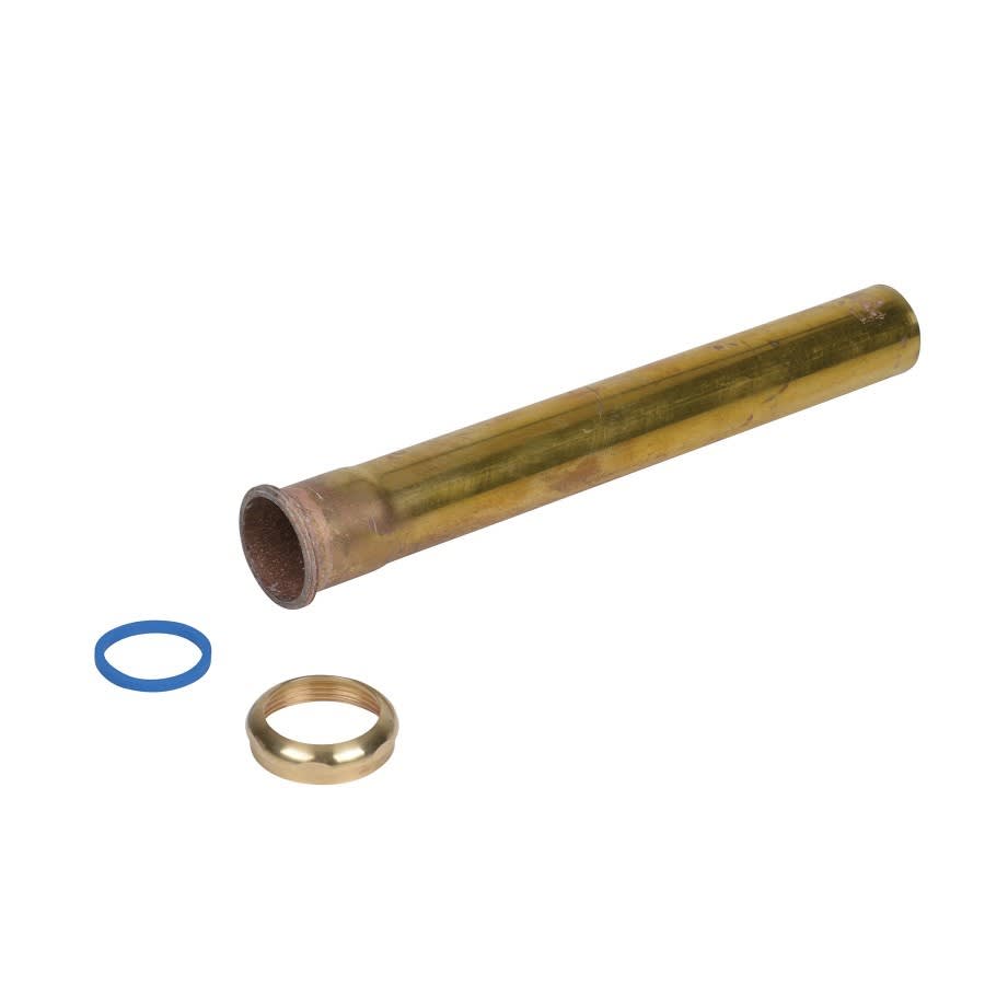 Tubular Extension, 1-1/2 in, Slip Joint, 20 ga, Brass