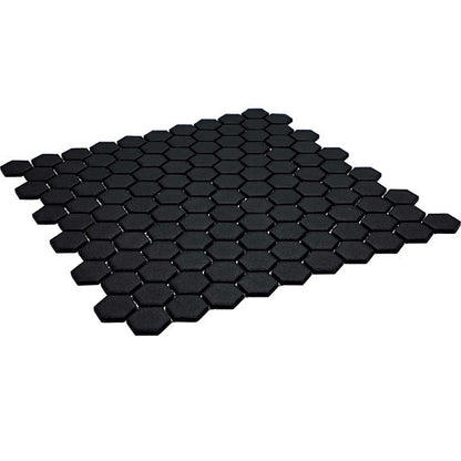Uptown Glass Ebony Hexagon 1X1 Mixed
