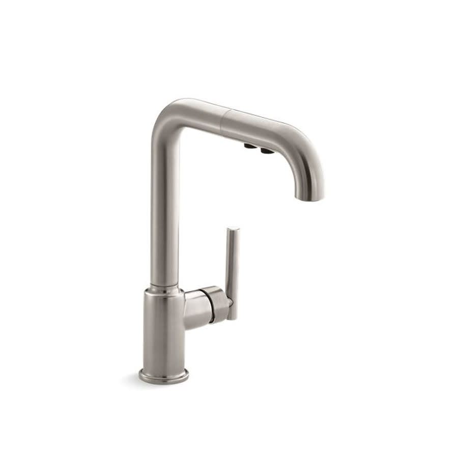 Purist® Kitchen Faucet, Deck Mount, ADA, 1 Lever Handle, 1-Hole, Vibrant Stainless