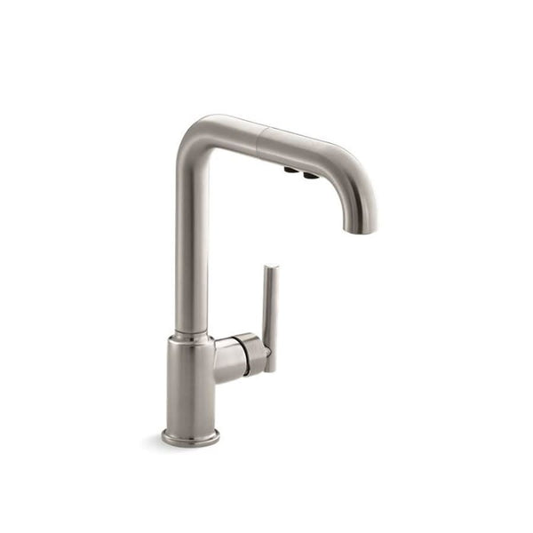 Purist® Kitchen Faucet, Deck Mount, ADA, 1 Lever Handle, 1-Hole, Vibrant Stainless