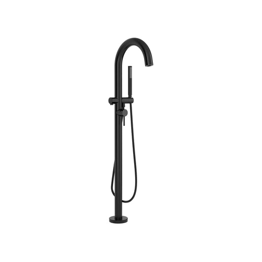 Floor Mounted Tub Filler with Built-In Diverter - Includes Hand Shower