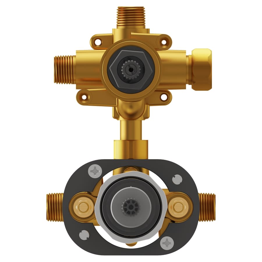 Flash 2-Way Integrated Shower Diverter Rough-In Valve with Pressure Balance Valve Cartridge