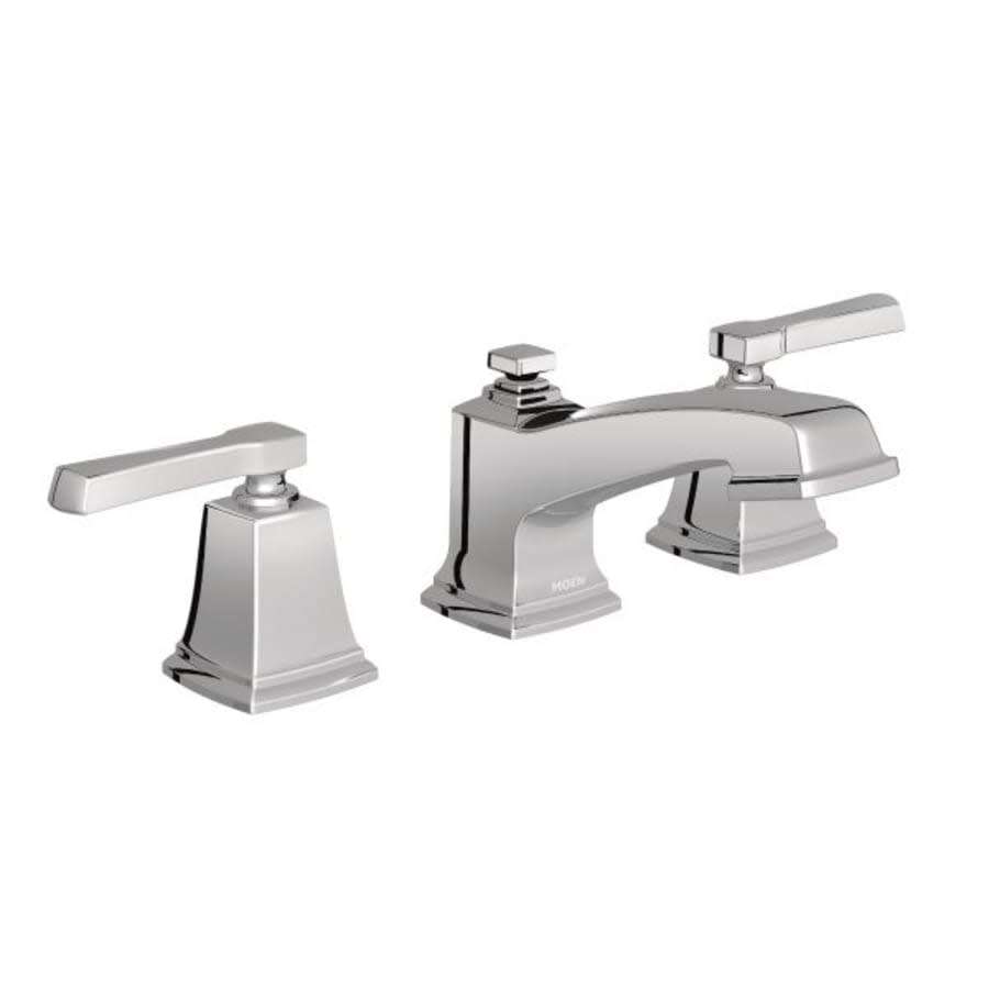 Boardwalk Widespread Bathroom Faucet with Metal Pop-Up Drain Assembly