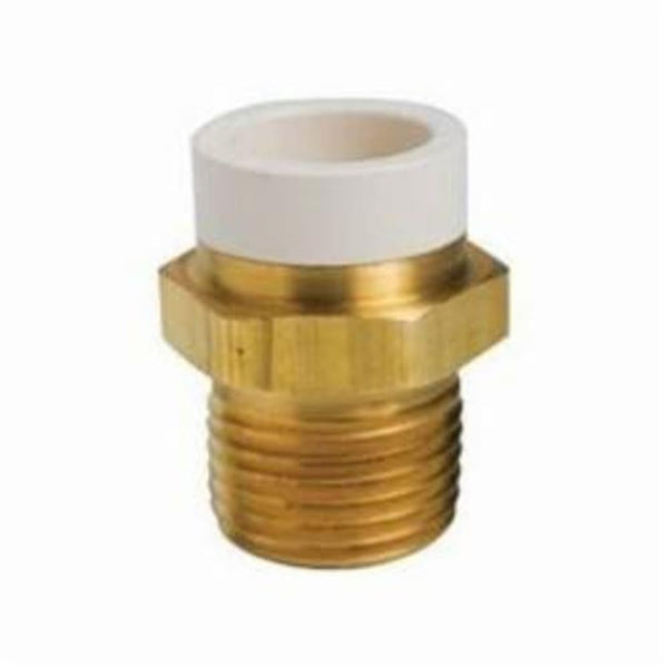 MetalHead™ Straight Adapter, 3/4 in, CPVC x MNPT, Brass