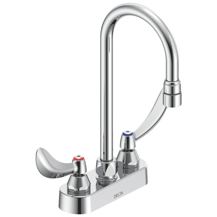 TECK® Centerset Lavatory Faucet, ADA, 2 Handle, 2-Hole, 0.5 gpm, Chrome