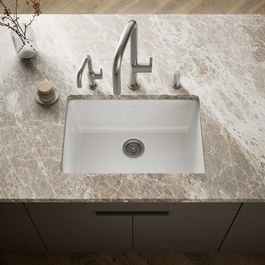 Iron/Tones 27" Undermount Single Basin Enameled Cast Iron Kitchen Sink