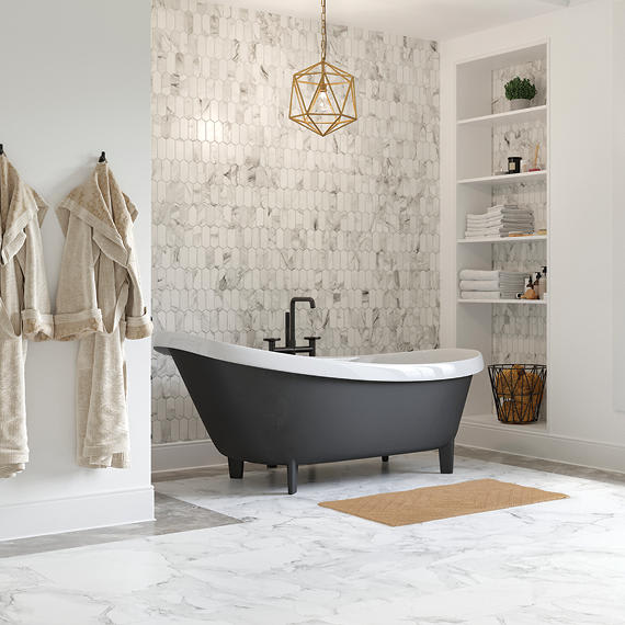 Marble Attache Calacatta Rectangle 12X24 Matte