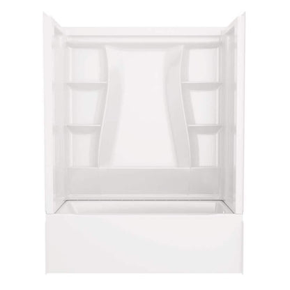 Classic 500 60 in. x 30 in. Alcove Right Drain Bathtub and Wall Surrounds in High Gloss White