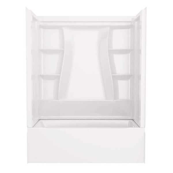 Classic 500 60 in. x 30 in. Alcove Right Drain Bathtub and Wall Surrounds in High Gloss White