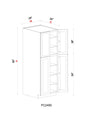 Pantry Cabinet - 24"W x 90"H x 24"D - - 4D